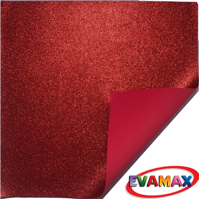 Eva Glitter 60x40cm Vermelho Didática Net 4954