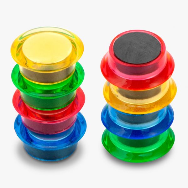 IMÃ BOTÃO TRANSPARENTE 20MM - 8 peças - Imagem 2