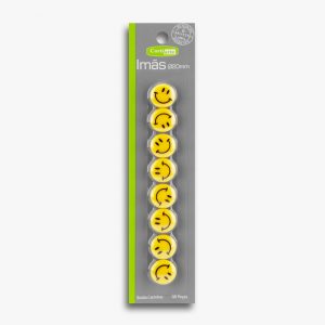 IMÃ BOTÃO CARINHAS 20MM - 8 peças